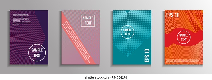 The minimal geometric coverage. A set of modern abstract oblong objects from vector abstract lines. Future template for the design of the background of albums, business brochures, banner, poster.