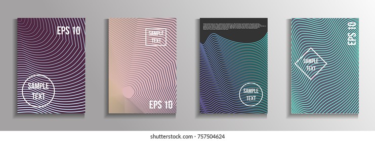 The minimal geometric coverage. A set of modern abstract oblong objects from vector abstract lines. Future template for the design of the background of albums, business brochures, banner, poster.