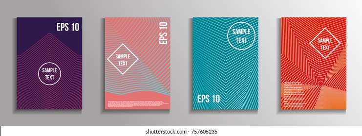 The minimal geometric coverage. A set of modern abstract oblong objects from vector abstract lines. Future template for the design of the background of albums, business brochures, banner, poster.