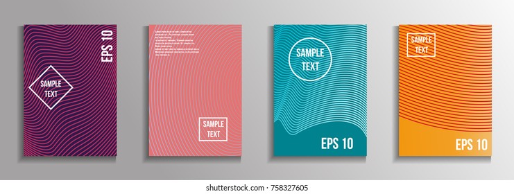 The minimal geometric coverage. A set of modern abstract oblong objects from vector abstract lines. Future template for the design of the background of albums, business brochures, banner, poster.