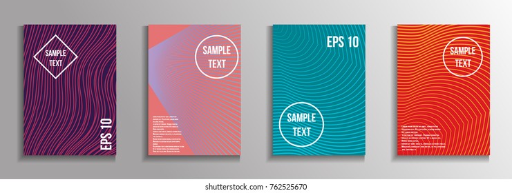 The minimal geometric coverage. A set of modern abstract oblong objects from vector abstract lines. Future template for the design of the background of albums, business brochures, banner, poster.