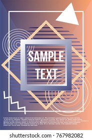 The minimal geometric coverage. A set of modern abstract oblong objects from vector abstract lines. Future template for the design of the background of albums, business brochures, banner, poster.