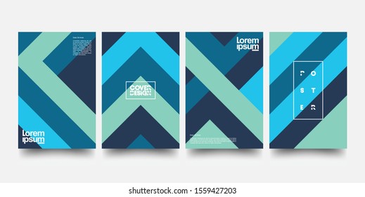 Minimal Geometric Covers Set. Covers Template With Minimal Design. Trendy Design. Eps10 Vector.