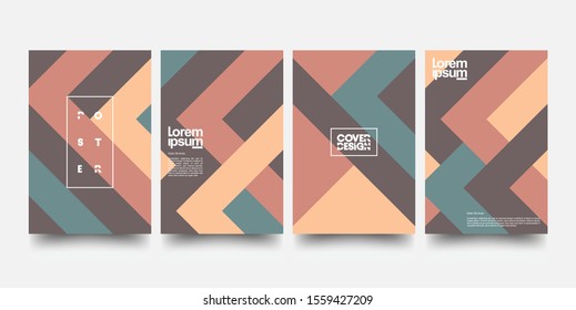 Minimal Geometric Covers Set. Covers Template With Minimal Design. Trendy Design. Eps10 Vector.