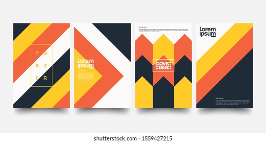 Minimal Geometric Covers Set. Covers Template With Minimal Design. Trendy Design. Eps10 Vector.
