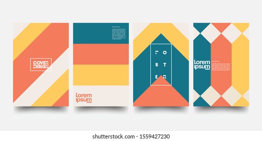 Minimal Geometric Covers Set. Covers Template With Minimal Design. Trendy Design. Eps10 Vector.