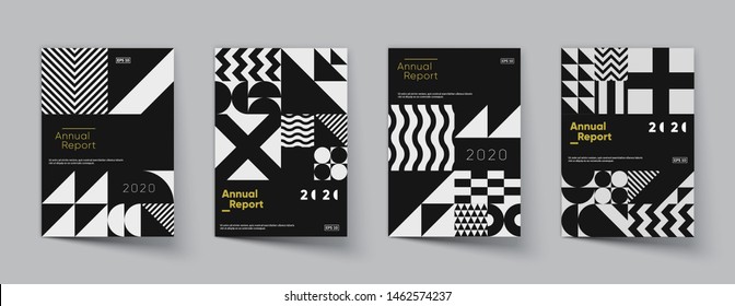 Minimal geometric covers set. Trendy design. Eps10 vector.