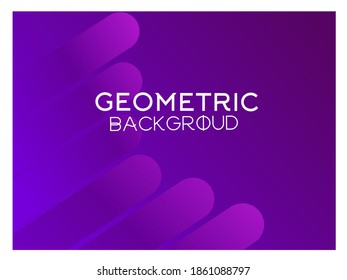 Minimal geometric creative digital background. Dynamic shape composition. Abstract gradient purple and blue color vector