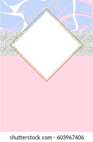 Minimal geometric creative universal card. Design for poster, card, invitation, placard, brochure, flyer. Vector. 