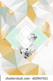 Minimal geometric creative universal card.Design for poster, card, invitation, placard, brochure, flyer. Vector. 