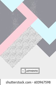 Minimal geometric creative universal card.Design for poster, card, invitation, placard, brochure, flyer. Vector. 