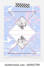 Minimal geometric creative universal card.Design for poster, card, invitation, placard, brochure, flyer. Vector. 