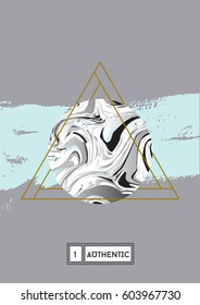 Minimal geometric creative universal card.Design for poster, card, invitation, placard, brochure, flyer. Vector. 