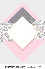Minimal geometric creative universal card.Design for poster, card, invitation, placard, brochure, flyer. Vector. 