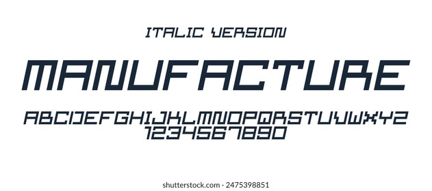 Minimal geometric cyberpunk font, vector typeface in geometry minimalist square style, future technology simple urban rectangular typography, alphabet letters and numbers high tech style.