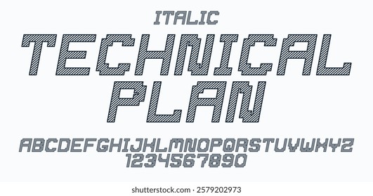 Minimal geometric cyberpunk font, vector typeface in geometry minimalist square style, future technology simple urban Neonoire typography, alphabet letters and numbers pixel style.