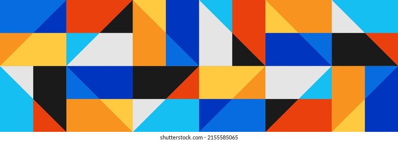 Minimal geometric design banner background, vector template