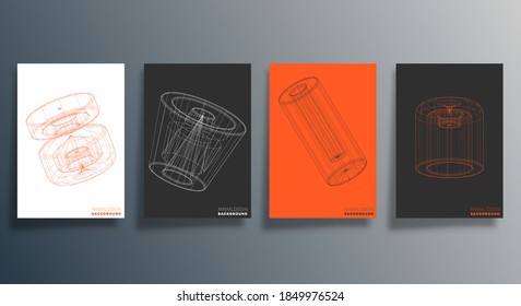 Diseño geométrico mínimo para volante, afiche, portada, fondo, papel pintado, tipografía u otros productos de impresión. Ilustración vectorial.
