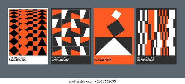 Minimal geometric design for flyers, posters, brochure covers, backgrounds, wallpapers, typography, or other printed products. Vector illustration.