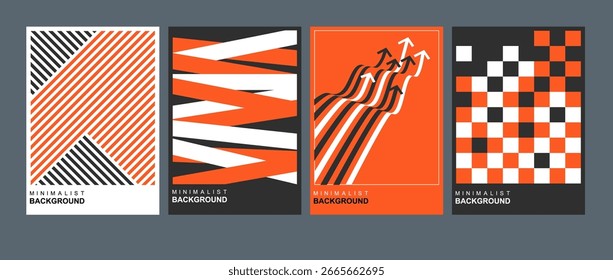 Minimales geometrisches Design für Flyer, Poster, Broschürenbezüge, Hintergründe, Tapeten, Typografie oder andere Druckprodukte. Vektorgrafik.