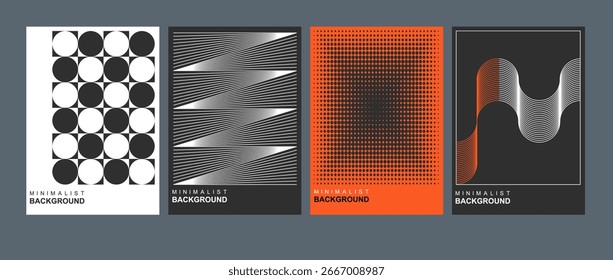Minimal geometric design for flyers, posters, brochure covers, backgrounds, wallpapers, typography, or other printed products. Vector illustration.