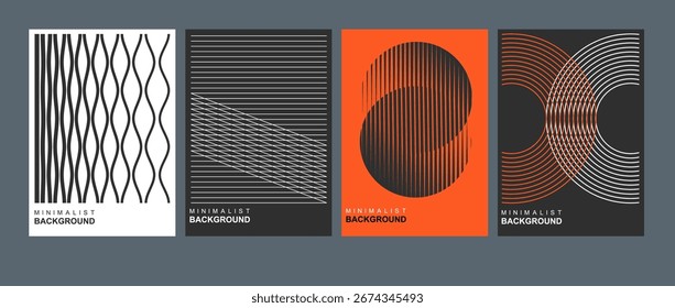 Minimal geometric design for flyers, posters, brochure covers, backgrounds, wallpapers, typography, or other printed products. Vector illustration.