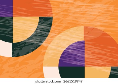 Cartel geométrico mínimo del diseño, Plantilla con los Elementos primitivos de las Formas, estilo moderno del hipster del color