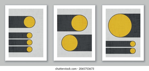 Minimal  geometric design poster, vector template for wall decoration, cover, postcard. EPS10 vector.