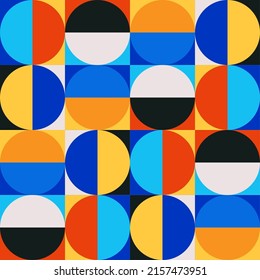 Minimal geometric design seamless background, vector template