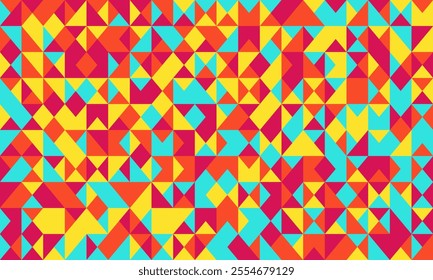 Minimal geometric design with sharp shapes and mosaic repetition. Ideal for seamless backgrounds, modern textile patterns, or trendy poster covers.
