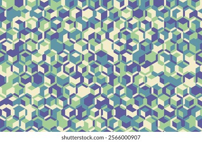 Minimal geometric design with sharp shapes and mosaic repetition. Ideal for seamless backgrounds, modern textile patterns, or trendy poster covers.
