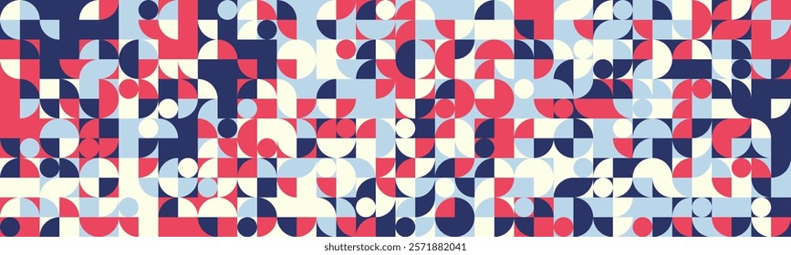 Minimal geometric design with sharp shapes and mosaic repetition. Ideal for seamless backgrounds, modern textile patterns, or trendy poster covers.