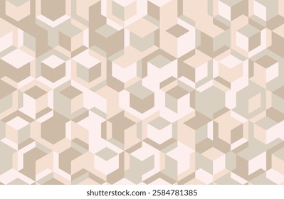 Minimal geometric design with sharp shapes and mosaic repetition. Ideal for seamless backgrounds, modern textile patterns, or trendy poster covers.