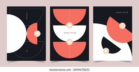 Minimal Geometric Designs, geometric shapes. Abstract. Set of vector illustration, background perfect for posters, flyers, banners, 