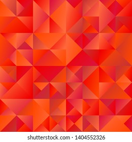 Minimal geometric dynamic abstract gradient triangle mosaic background - polygonal geometrical red vector design