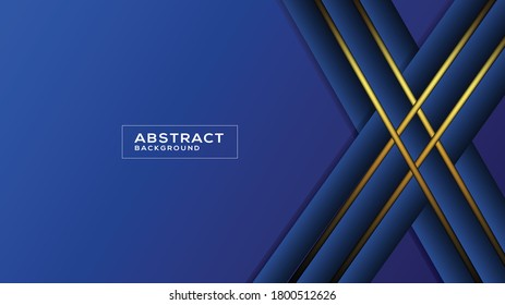 Minimal geometric dynamic exclusive modern trendy liquid blue golden color textured abstract banner. Can be used on posters, banner website and many more