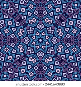 Minimal geometric endless ornament vector composition. Modern curtain motif. Tribal mosaic background. Tunisian traditional motif. Royal background.