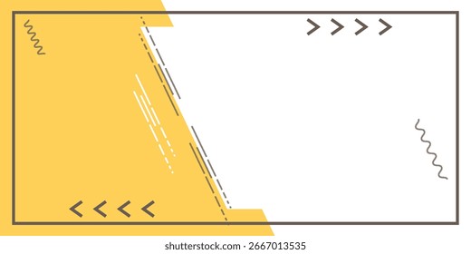 Minimal Geometric Frame Design With Yellow Background, Modern Abstract Shapes, And Creative Layout Perfect For Poster, Template, Banner, And Business Presentation.