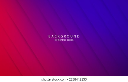 Minimal geometric gradient abstract background. Bright design texture. Dynamic shapes composition. Blue and red. Vector illustration.