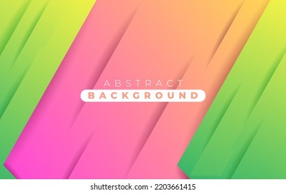 Minimal geometric gradient background. Dynamic shapes composition with paper cut