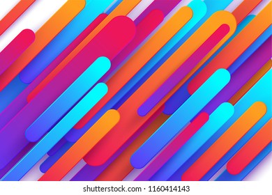 Minimal geometric gradient shapes flowing background. Modern sport poster. Vector flowing gradient dynamic layered paper cut shapes landing page web background, sport magazine minimal cover.
