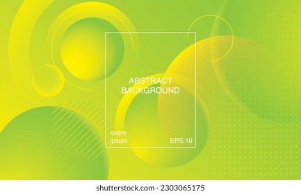 Minimal geometric gradient with yellow and green color background. Dynamic shapes composition. Eps10 vector