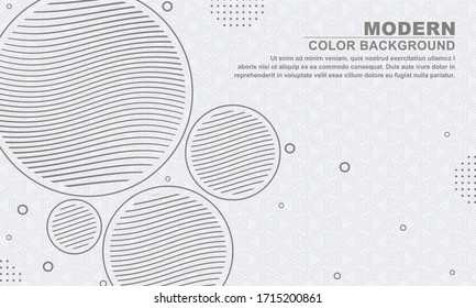 Minimal geometric gray background in a circle style
