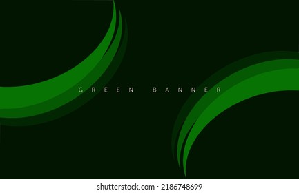 Minimal geometric green background. Dynamic shape composition. Vector illustration