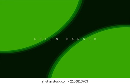 Minimal geometric green background. Dynamic shape composition. Vector illustration