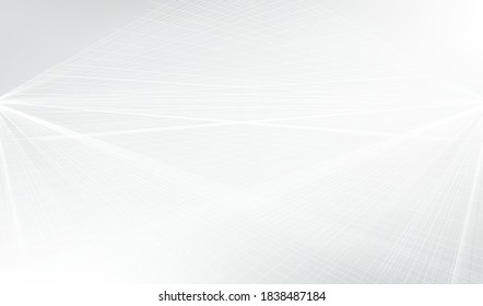 Minimal geometric grey, white and silver perspective shapes background. Gradient modern pattern lines. Creative illustration for design . Vector eps10.