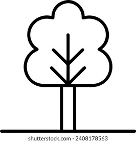 Minimal Geometric line tree icon