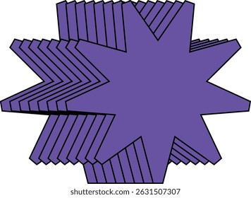 minimal geometric linear star shape on white background.