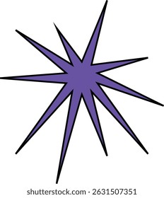 Forma lineal geométrica mínima de la estrella en el fondo blanco.