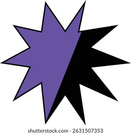 minimal geometric linear star shape on white background.